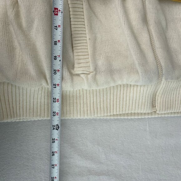 Vintage 70's Fingerhut Fashions Snow Flakes Blue & White Nordic Winter Jacket XL - Picture 7 of 9